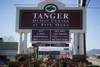 Tanger Outlets sign next to the Parkway in Sevierville