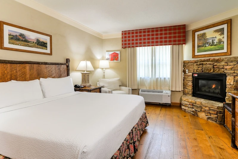 king bed room at Sevierville hotel