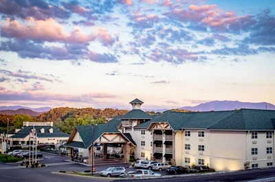 The Lodge At Five Oaks at sunset