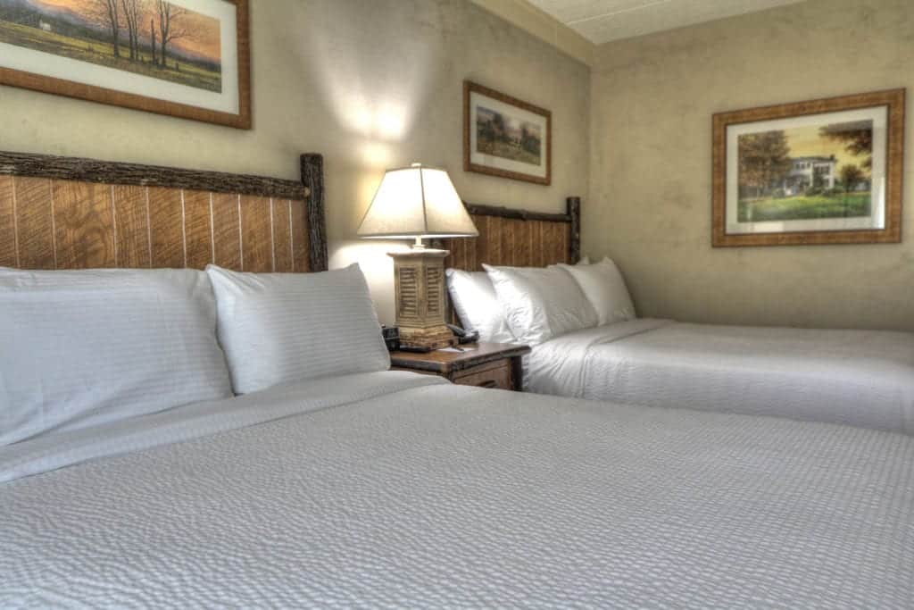 room with two queen beds at Sevierville hotel