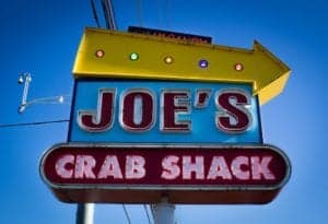 Joe's Crab Shack Sign