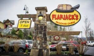 Flapjack's Pancake Cabin sign
