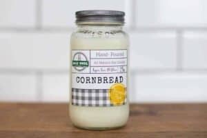 cornbread scented candle from ogle brothers general store