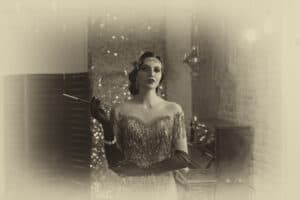 photo of woman dressed in 1920s attire